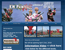 Tablet Screenshot of kwpaintball.com